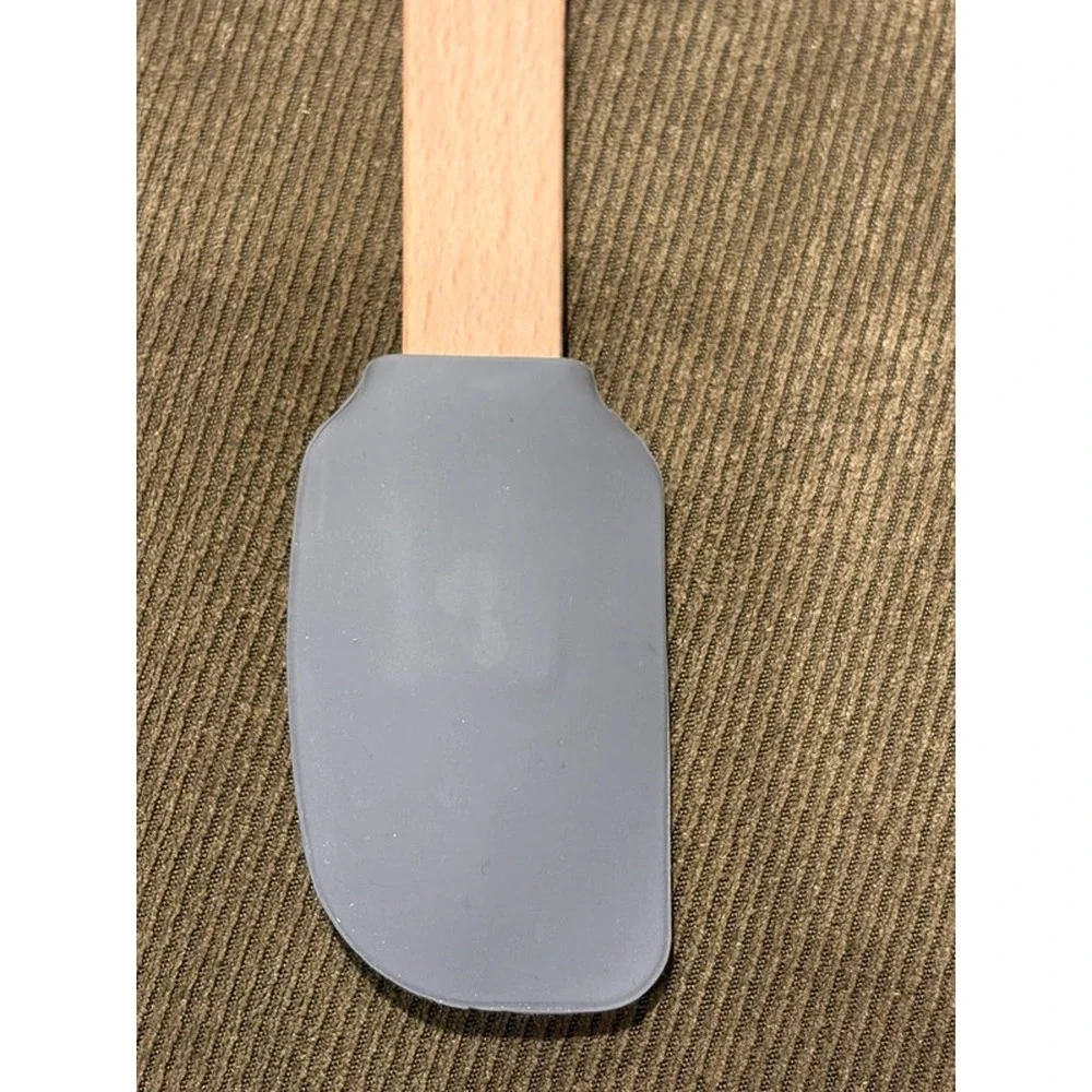 Disney Mickey Mouse Mini Spatula Gray Silicone Wood Handle Kitchen Baking NWT